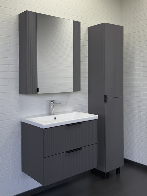 Мебель для ванной комнаты Comforty Лима 70П2 подвесная, антрацит