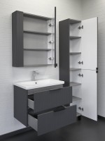Мебель для ванной комнаты Comforty Лима 70П2 подвесная, антрацит