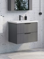 Мебель для ванной комнаты Comforty Лима 70П2 подвесная, антрацит