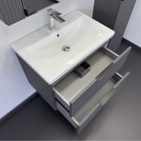 Мебель для ванной комнаты Comforty Лима 70П2 подвесная, антрацит