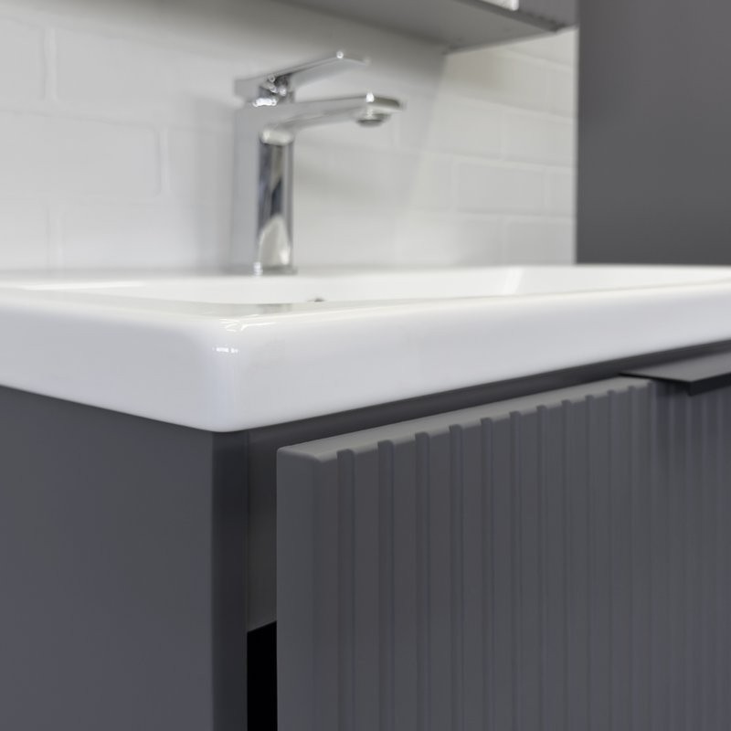 Мебель для ванной комнаты Comforty Лима 70П2 подвесная, антрацит