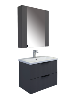 Мебель для ванной комнаты Comforty Лима 70П2 подвесная, антрацит
