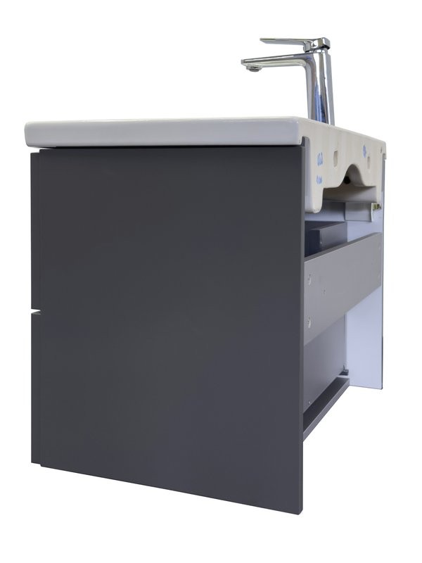 Мебель для ванной комнаты Comforty Лима 70П2 подвесная, антрацит