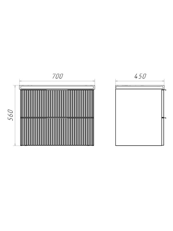 Мебель для ванной комнаты Comforty Лима 70П2 подвесная, антрацит