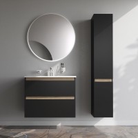 Мебель для ванной комнаты AM.PM X-Joy 80 подвесная, черная матовая