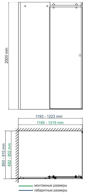 Душевой уголок Wasserkraft Vils 56R 07 120x90 см