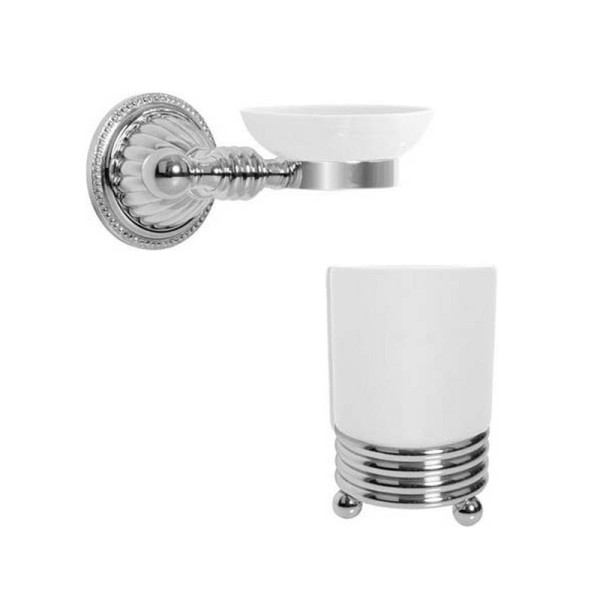 Набор Стакан Boheme Hermitage Chrome 10391 + Мыльница 10382