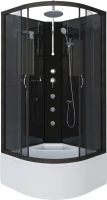 Душевая кабина Niagara Classic NG-6508-14BKTG 90x90 см, без крыши, с гидромассажем и тропическим душем