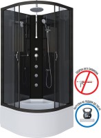 Душевая кабина Niagara Classic NG-6508-14BKTG 90x90 см, без крыши, с гидромассажем и тропическим душем