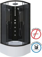 Душевая кабина Niagara Classic NG-6508-14BKTG 90x90 см, без крыши, с гидромассажем и тропическим душем