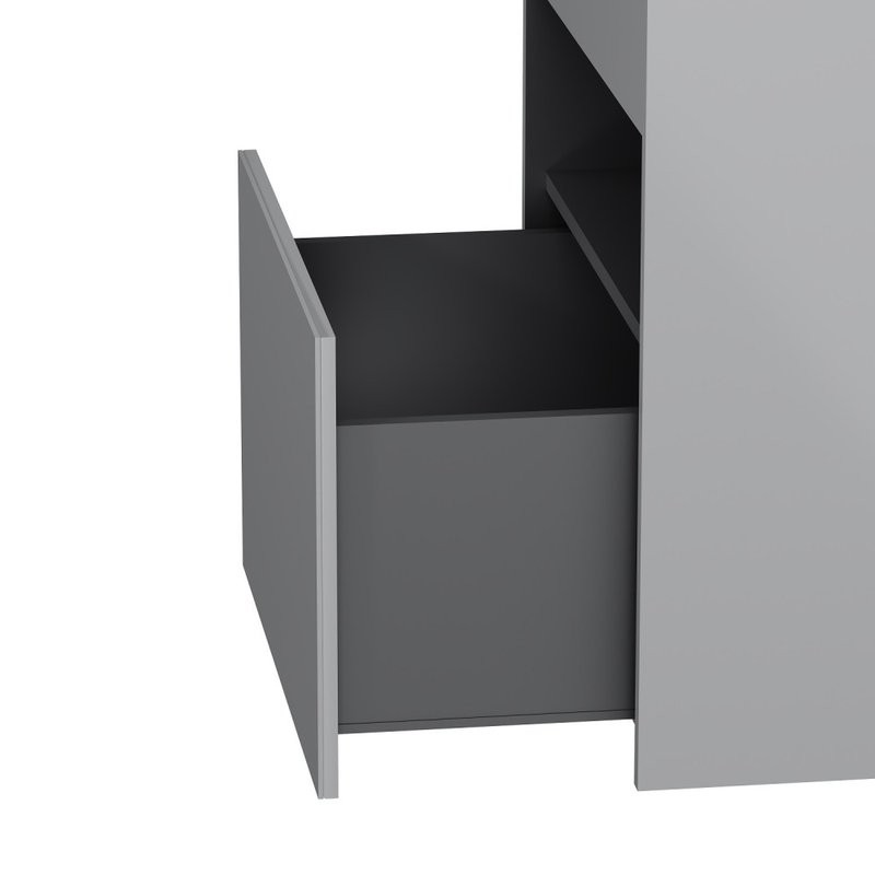 Тумба с раковиной AM.PM Func 60 белый глянец, со столешницей, раковина M8FWCC20550WG