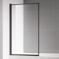 Шторка на ванну AQUAme AQM2859-L 80х140, профиль черный матовый