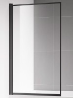Шторка на ванну AQUAme AQM2859-L 80х140, профиль черный матовый