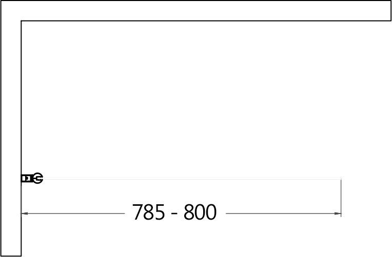 Шторка на ванну AQUAme AQM2859-L 80х140, профиль черный матовый