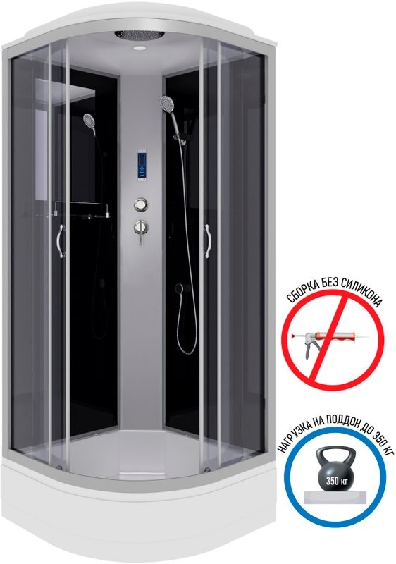 Душевая кабина Niagara Classic NG-3502-14P 100х100 см, с пультом управления и FM-радио