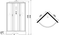 Душевая кабина Niagara Classic NG-3502-14P 100х100 см, с пультом управления и FM-радио