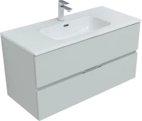 Мебель для ванной комнаты Aquanet Алвита 100 подвесная, серая, 2 ящика