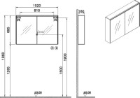 Зеркало-шкаф VitrA Core 100 с подсветкой, антрацит