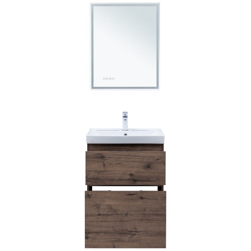 Тумба под раковину Aquanet Алвита New 60 напольная, дуб веллингтон табак