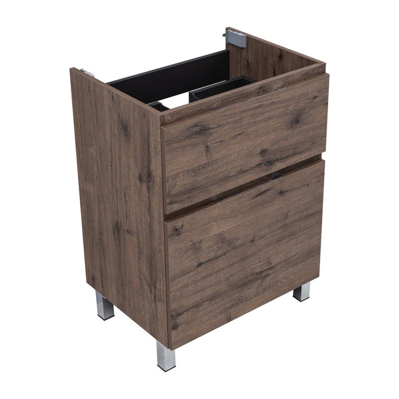 Тумба под раковину Aquanet Алвита New 60 напольная, дуб веллингтон табак
