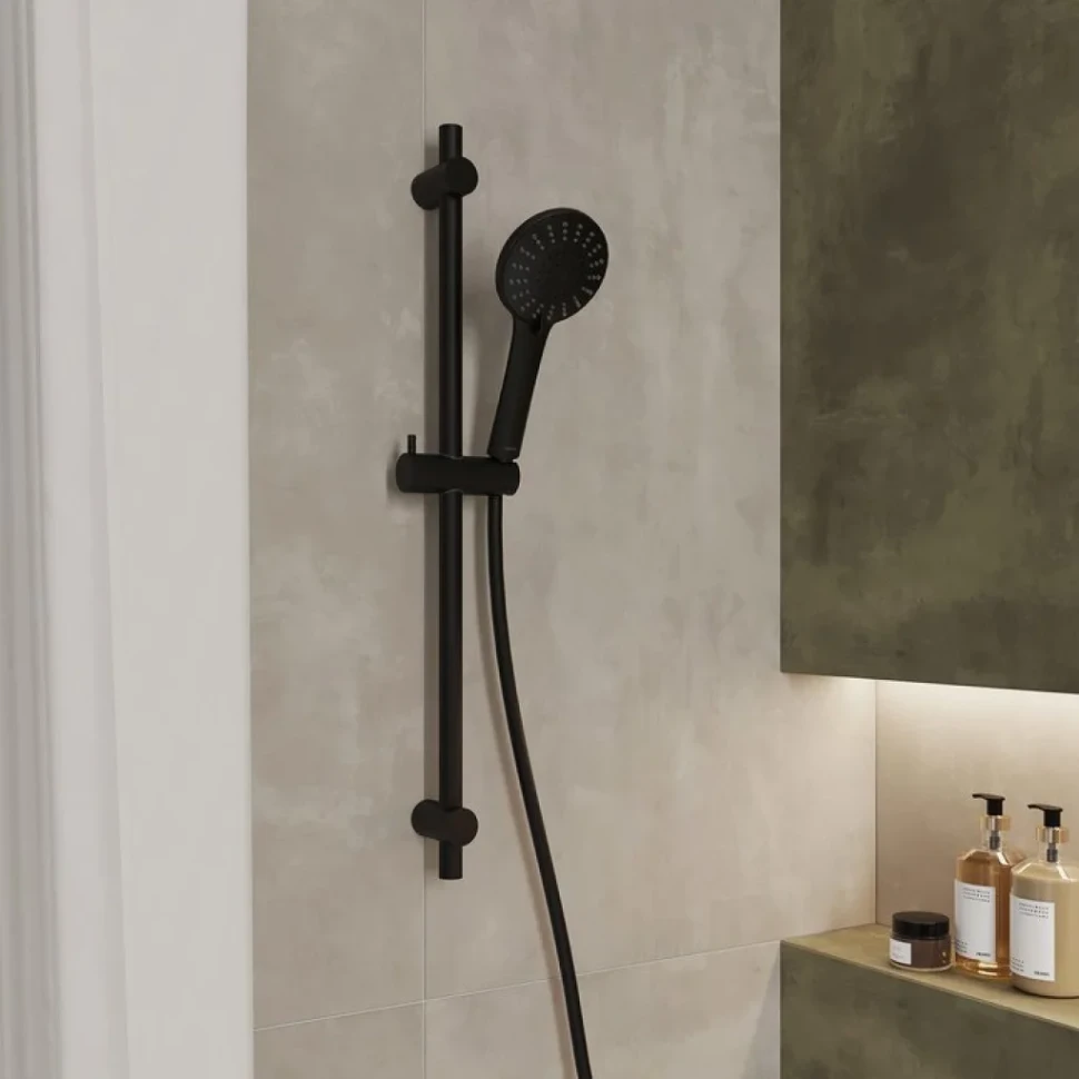 Душевая лейка Milardo Ideal Spa ILS5FBRM18 матовая черная