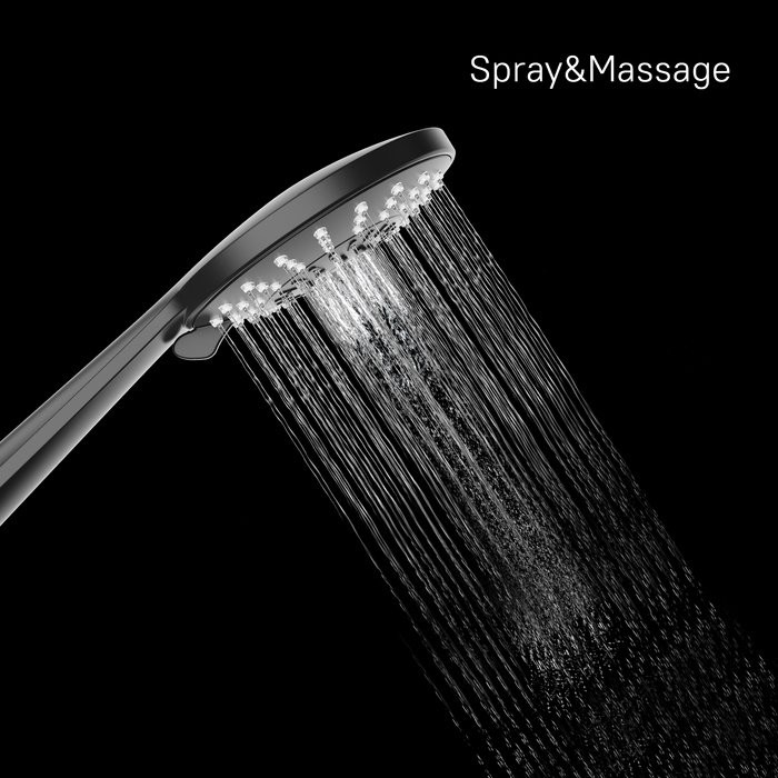 Душевая лейка Milardo Ideal Spa ILS5FBRM18 матовая черная