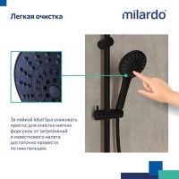 Душевая лейка Milardo Ideal Spa ILS5FBRM18 матовая черная