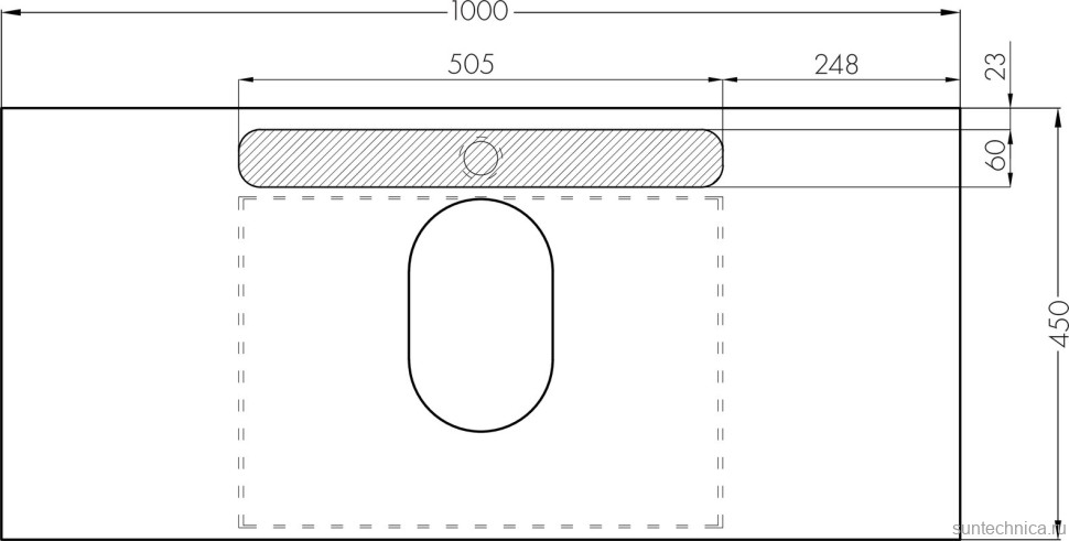 Мебель для ванной комнаты AQUATON Лофт Урбан 100, раковина Mila 35
