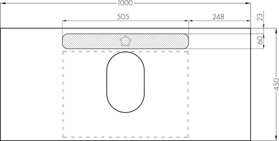 Мебель для ванной комнаты AQUATON Лофт Урбан 100, раковина Mila 35