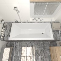 Ванна из искусственного камня Triton Сириус 180x80 см, встраиваемая, белая, на ножках