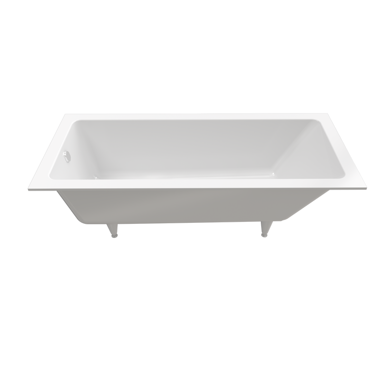 Ванна из искусственного камня Triton Сириус 180x80 см, встраиваемая, белая, на ножках