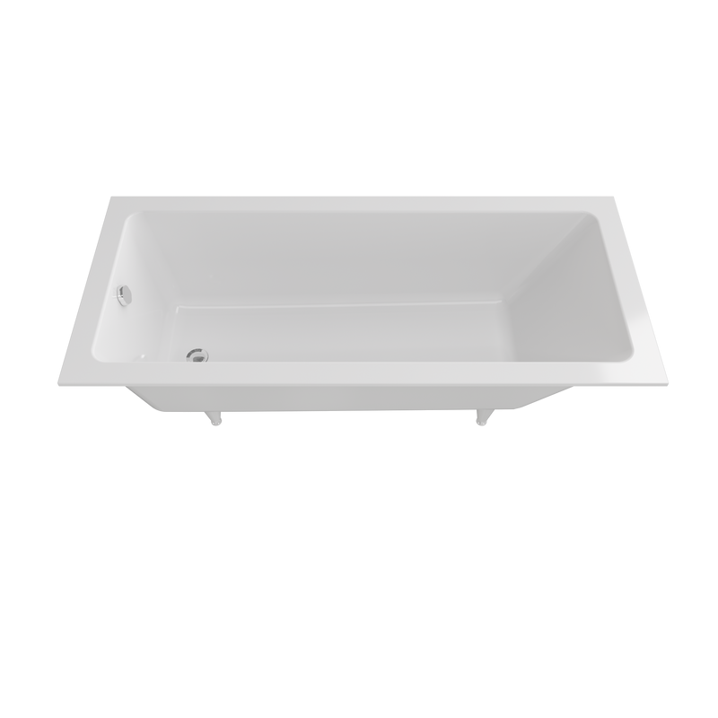 Ванна из искусственного камня Triton Сириус 180x80 см, встраиваемая, белая, на ножках