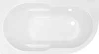 Акриловая ванна Royal Bath Azur RB 614200 L 140x80 см, угловая, левая, пристенная, белая, асимметричная, с каркасом