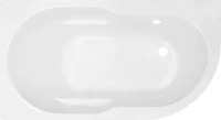 Акриловая ванна Royal Bath Azur RB 614200 L 140x80 см, угловая, левая, пристенная, белая, асимметричная, с каркасом