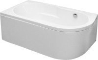 Акриловая ванна Royal Bath Azur RB 614200 L 140x80 см, угловая, левая, пристенная, белая, асимметричная, с каркасом