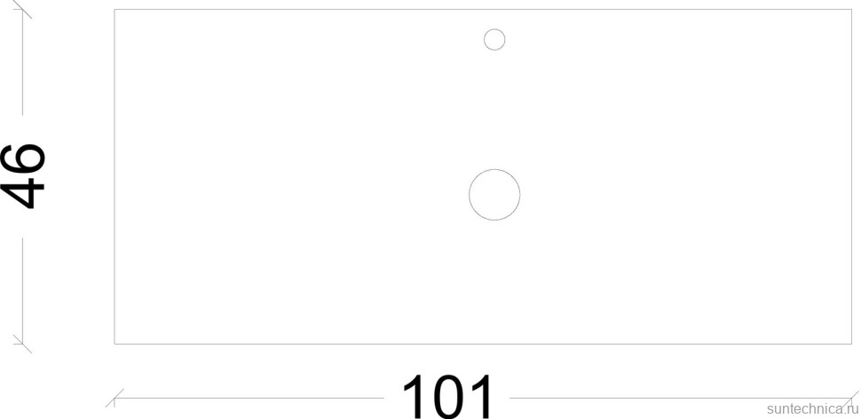 Мебель для ванной комнаты Armadi Art Vallessi Avangarde Linea 100 белая, с накладной раковиной