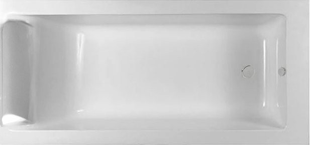 Ванна из искусственного камня Marmo Bagno Ницца 180x80 см, встраиваемая, белая, на ножках, с подголовником