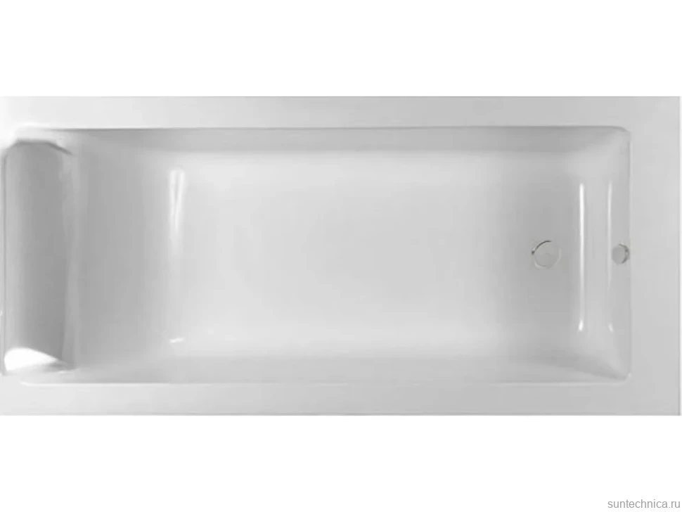 Ванна из искусственного камня Marmo Bagno Ницца 180x80 см, встраиваемая, белая, на ножках, с подголовником