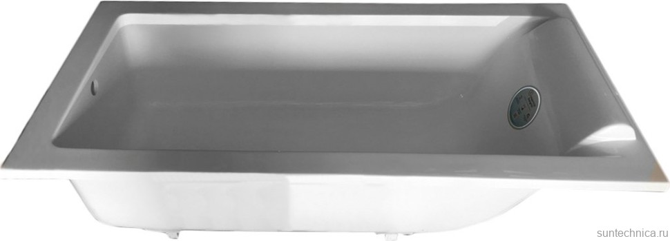 Ванна из искусственного камня Marmo Bagno Ницца 180x80 см, встраиваемая, белая, на ножках, с подголовником