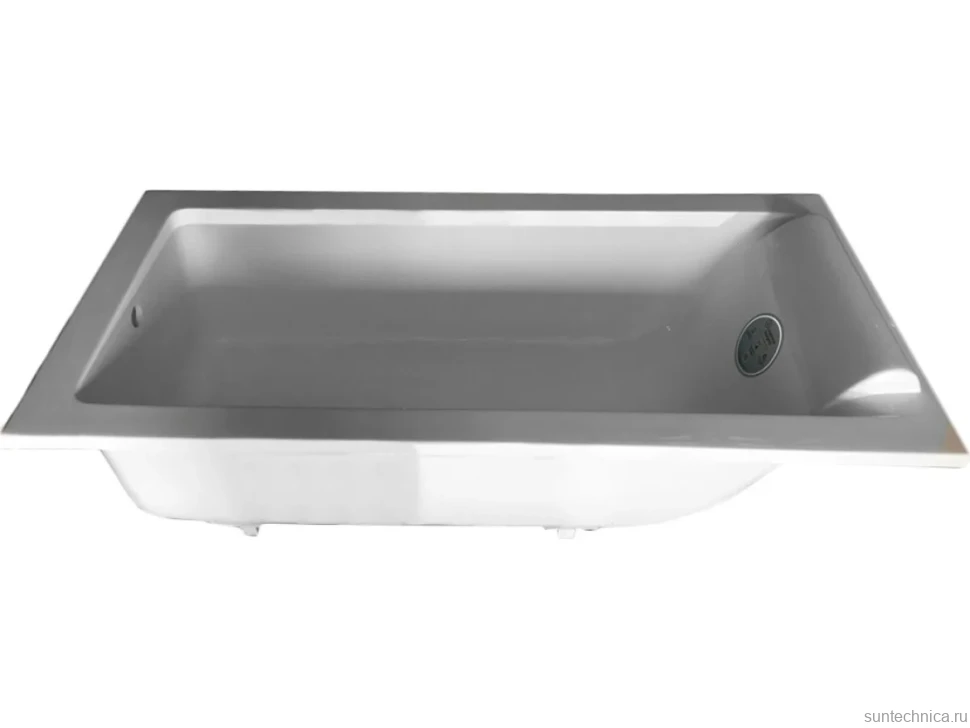 Ванна из искусственного камня Marmo Bagno Ницца 180x80 см, встраиваемая, белая, на ножках, с подголовником
