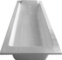 Ванна из искусственного камня Marmo Bagno Ницца 180x80 см, встраиваемая, белая, на ножках, с подголовником