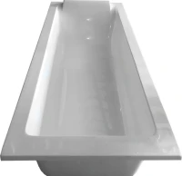 Ванна из искусственного камня Marmo Bagno Ницца 180x80 см, встраиваемая, белая, на ножках, с подголовником