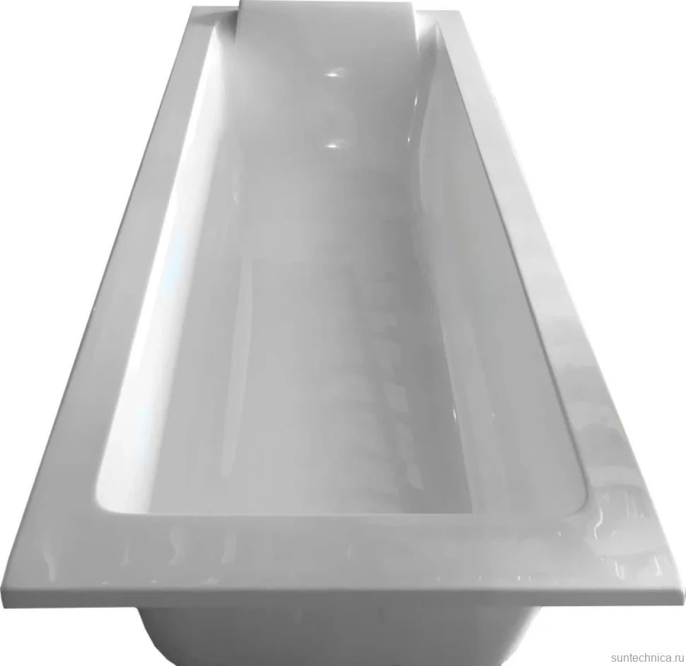 Ванна из искусственного камня Marmo Bagno Ницца 180x80 см, встраиваемая, белая, на ножках, с подголовником