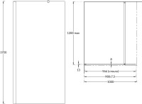 Душевая перегородка KERAMA MARAZZI Vetro VE.100.WI.BLK.M 100 см, профиль матовый черный, стекло прозрачное