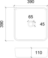 Накладная раковина Abber Glas AK2311 прозрачная
