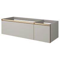 Тумба под раковину без столешницы Armadi Art Quatro 2 140 cashmere, профиль matt gold