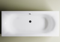 Ванна из искусственного камня Астра-Форм Лира 180x80 см, пристенная, белая, на ножках