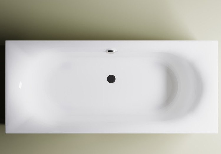 Ванна из искусственного камня Астра-Форм Лира 180x80 см, пристенная, белая, на ножках