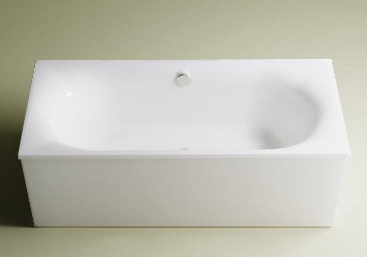 Ванна из искусственного камня Астра-Форм Лира 180x80 см, пристенная, белая, на ножках