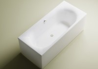 Ванна из искусственного камня Астра-Форм Лира 180x80 см, пристенная, белая, на ножках